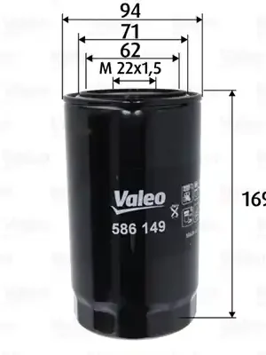 Olejový filtr VALEO 586149 Ihned K Objednání